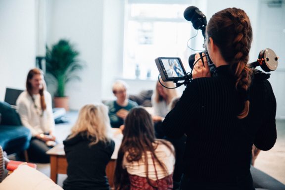 A film crew deployed after a successful media pitch